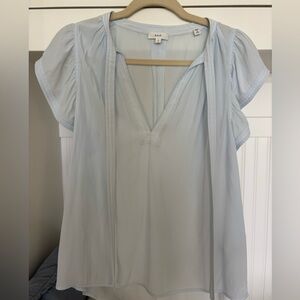 A.L.C. Women's Light Blue Flutter Sleeve Top Size 2 XS